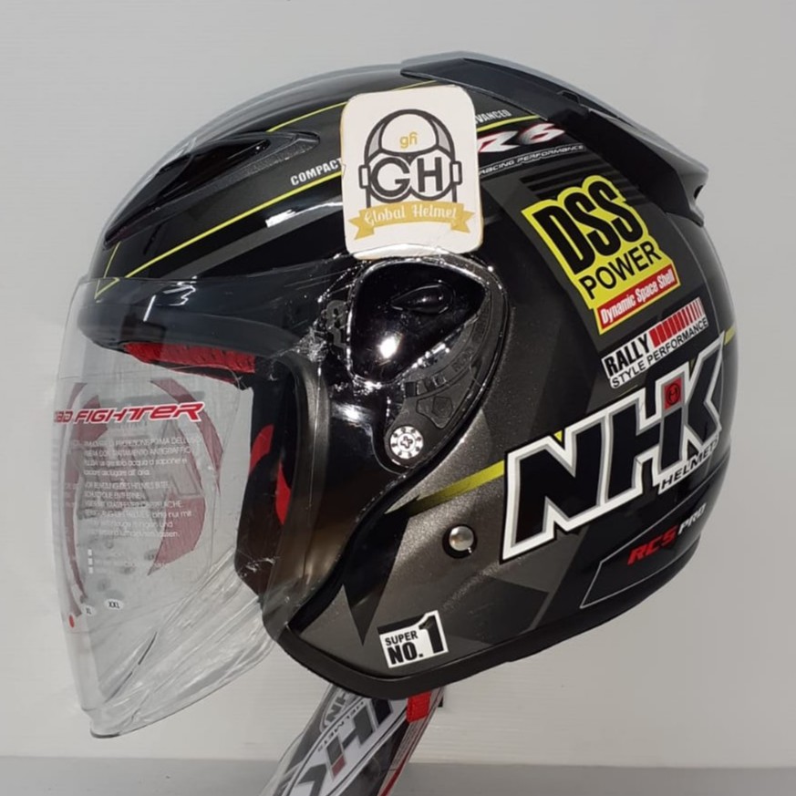 HELM NHK R6 MOTIF RALLY BLACK SILVER