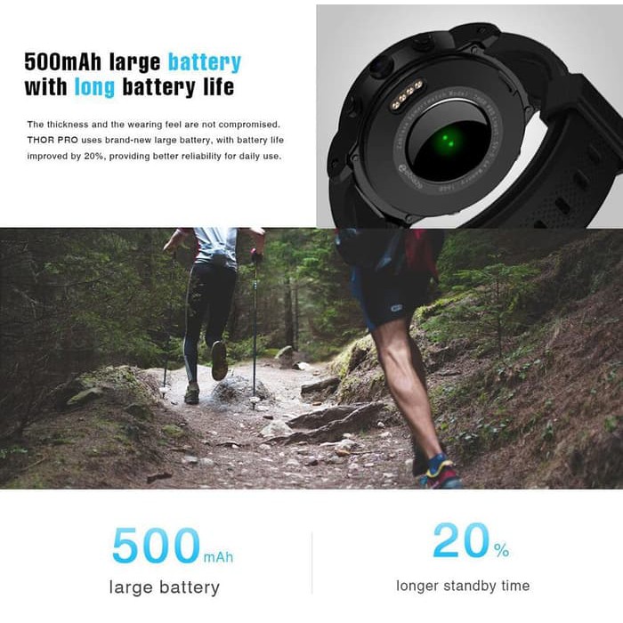 Zeblaze Thor Pro 3G Smartwatch 1Gb Ram 16Gb Rom Gps - Hitam Paling Murah
