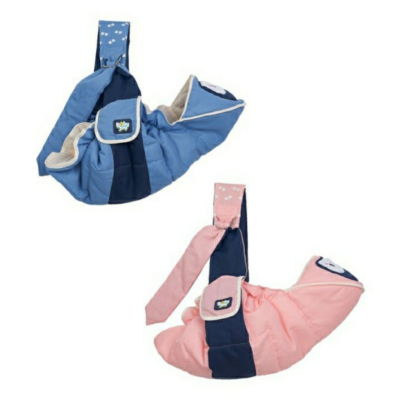 Baby Joy Gendongan Bayi Samping (cocok u/ newborn) + Kantong Botol Susu Pinguin Series - BJG 2019-2