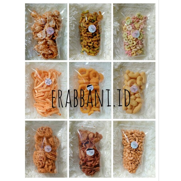 TERMURAH snack kiloan khas bandung kemasan 60-100g krupuk seblak / kaktus / potato / ulat keju / kri