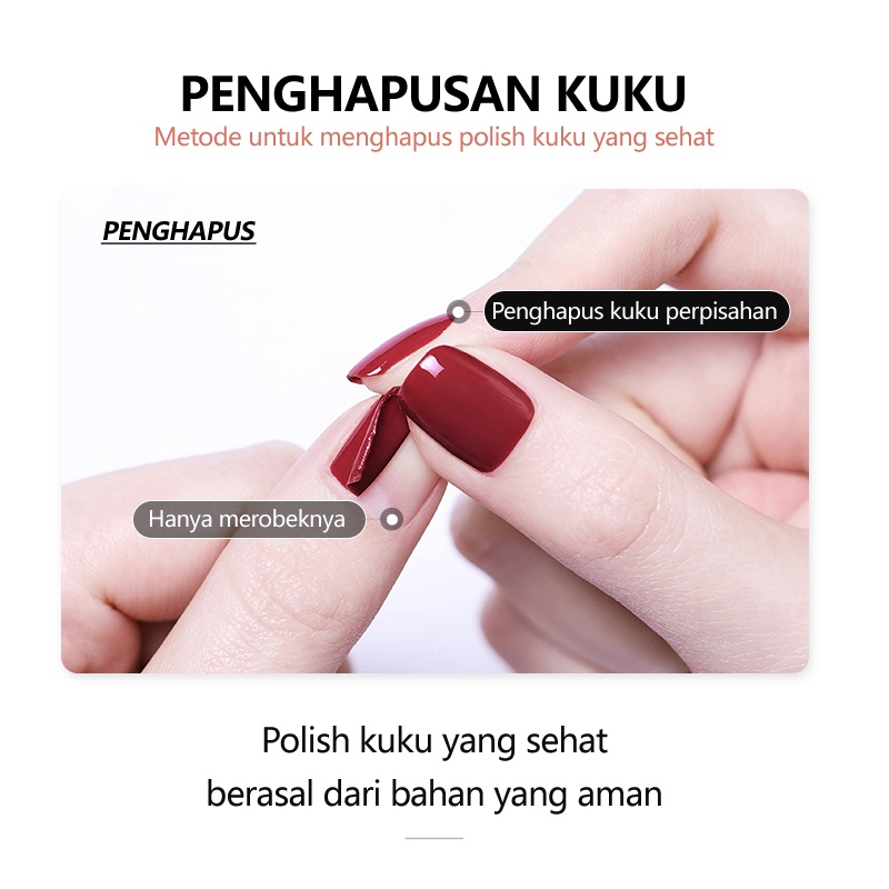 ALNECE 【Bisa Sholat✔️】 KUTEK HALAL KUTEKS TONE KOREA Cat Kuku muslimah Gel Nail polish berbasis air/tahan air/dapat dikupas