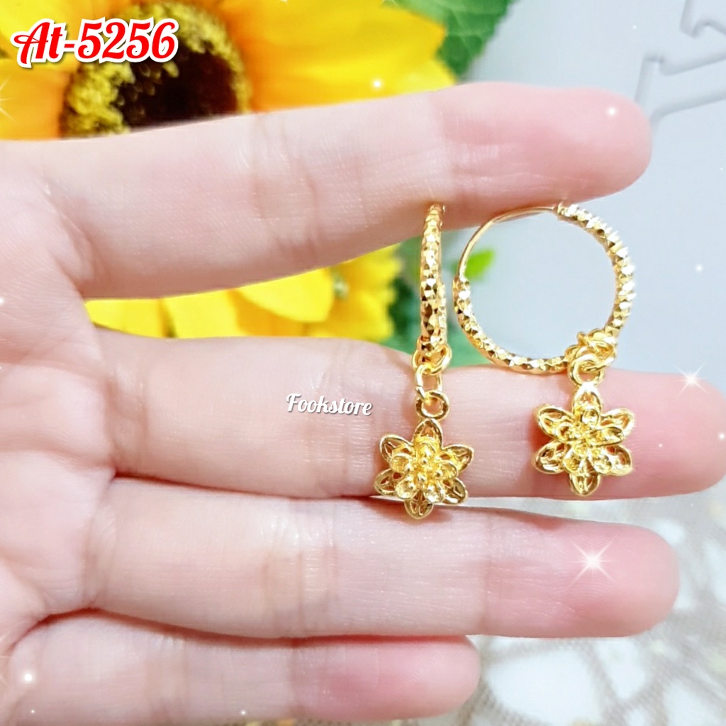 PERHIASAN XUPING ANTING HOOP BULAT KOREAN RING MODEL TERBARU