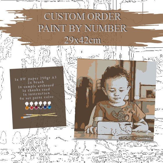 

Custom Paint By Number A3, 29x42cm