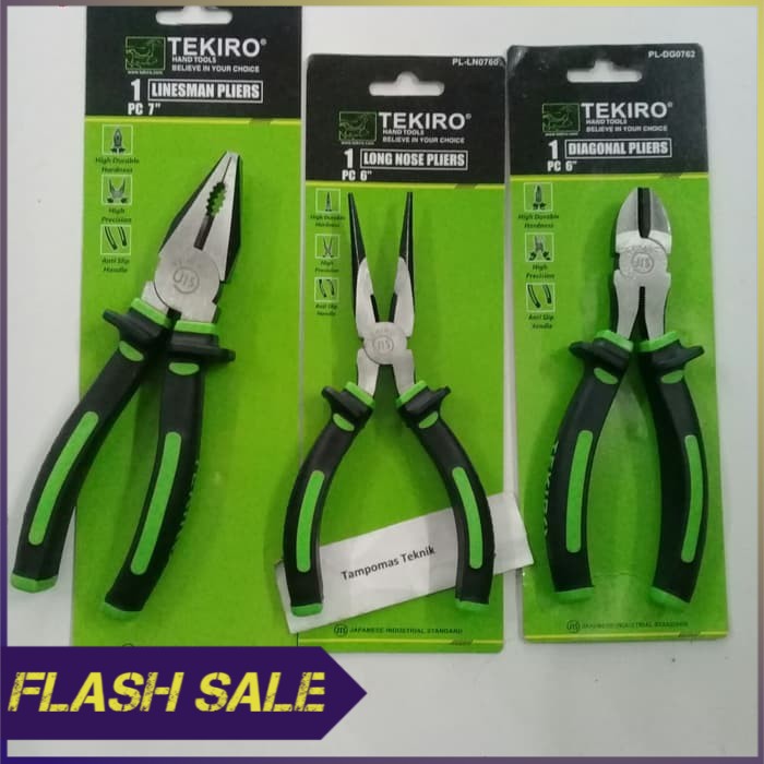 Tang Tekiro Set 3bh Tang Kombinasi Tang Potong Tang Lancip Tekiro