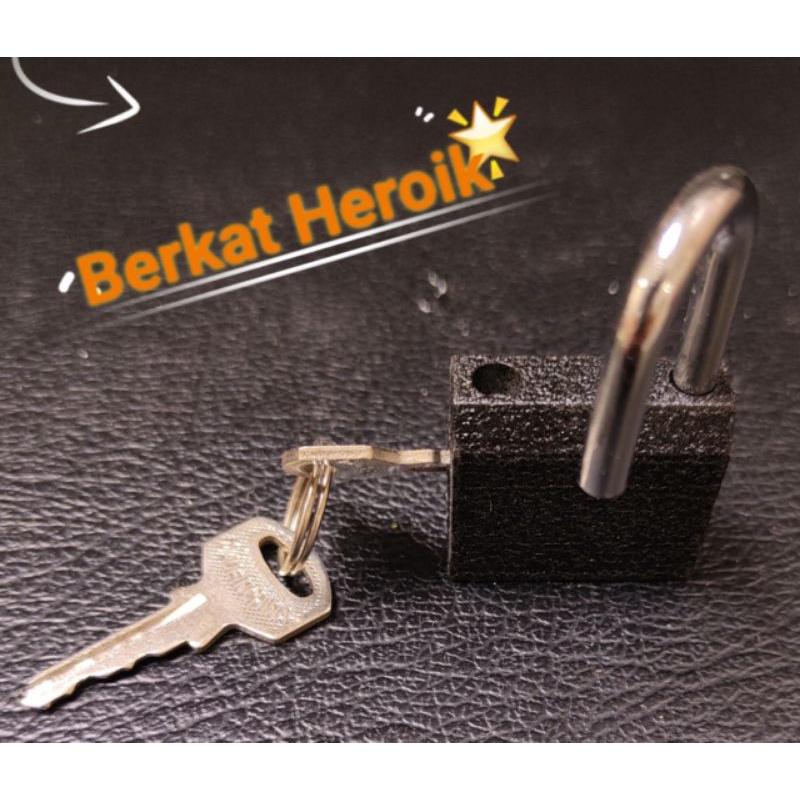 0Gembok Tas / Koper / Lemari / Gembok Kecil XWANG PADLOCK 30mm Hitam