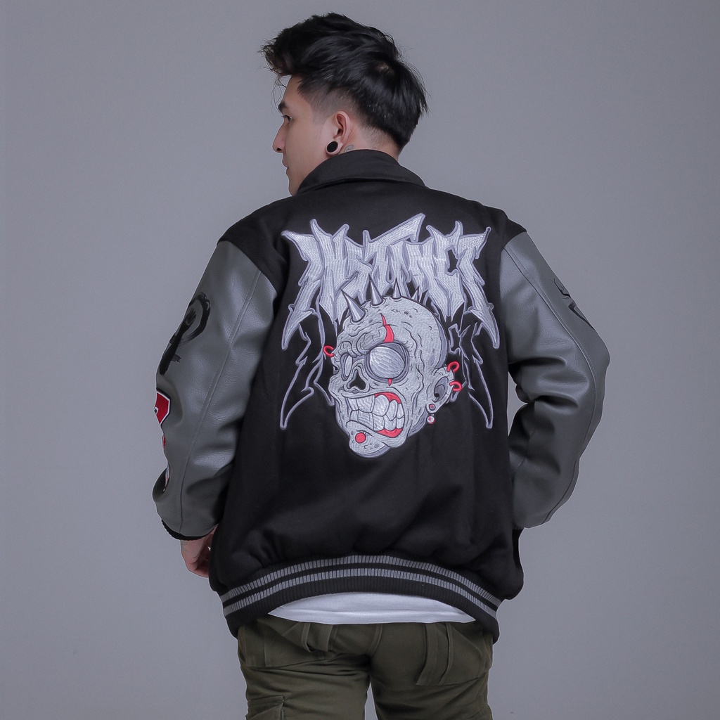 JAKET VARSITY ORIGINAL BY INSTINCT SKULL DEVIL