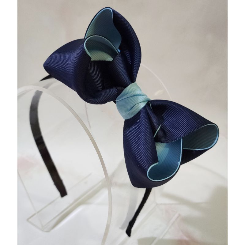 Bando pita biru/ pita biru/ jepit rambut pita biru/ bandana bayi pita biru/ bando biru/ jepit biru/ 