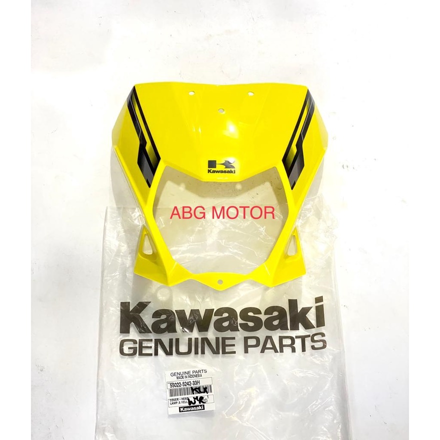 COVER BATOK REFLEKTOR LAMPU DEPAN KAWASAKI KLX 150 BF WARNA KUNING ORIGINAL
