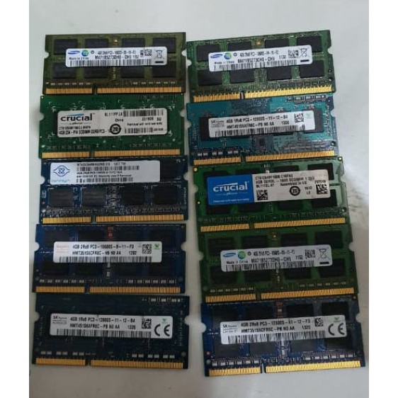 RAM LAPTOP DDR3 4GB 8500, 10600 & 12800