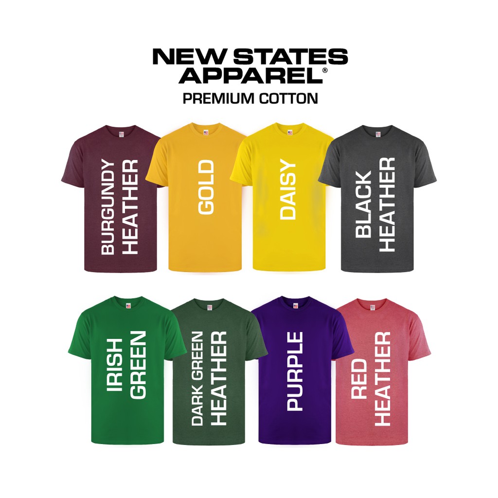 Kaos Polos New States Apparel 7200 Premium Cotton T-shirt Combed 24s  (Part 3)