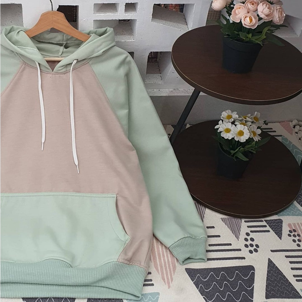 Zanah Hoodie Mix Regland-Sweater Hoodie Unisex Gaya Terbaru