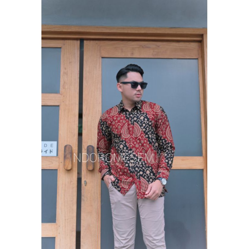 batik moscrem slimfit katun furing