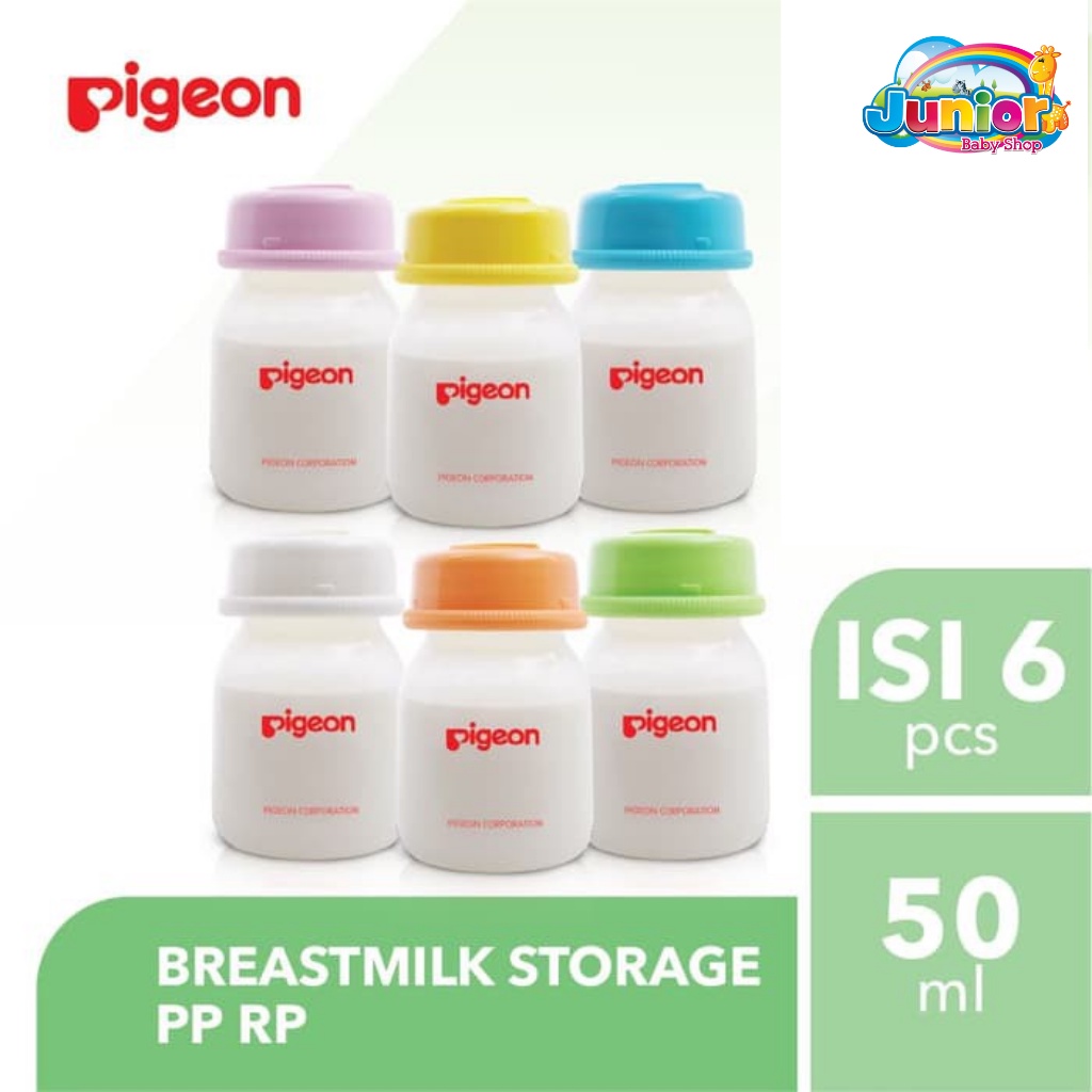 PIGEON Breastmilk Storage PPRP Bottle 50 Ml Isi 6 Pcs