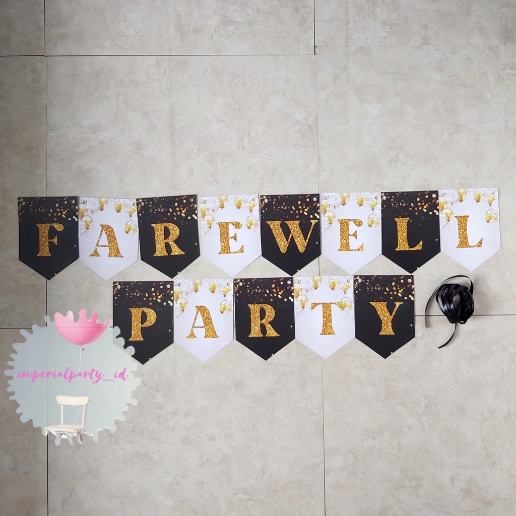 Banner Bunting Flag Farewell Party Acara Perpisahan
