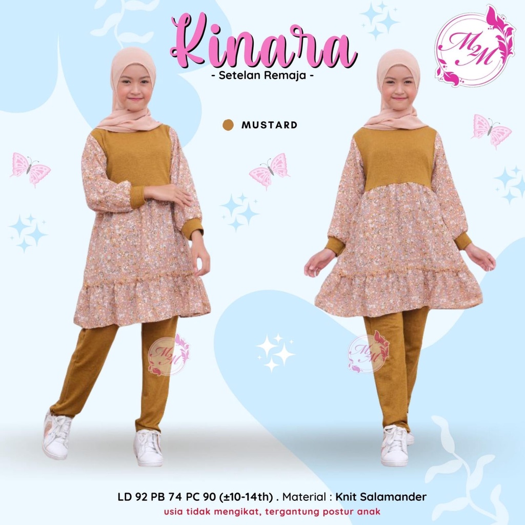 Baju Muslim Anak Setelan Anak Perempuan Setelan Tunik Anak Tanggung Junior Katun Rayon Set