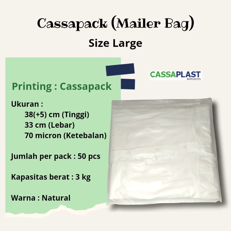 

RB Kantong singkong Mailer Bag CASSAPACK LARGE