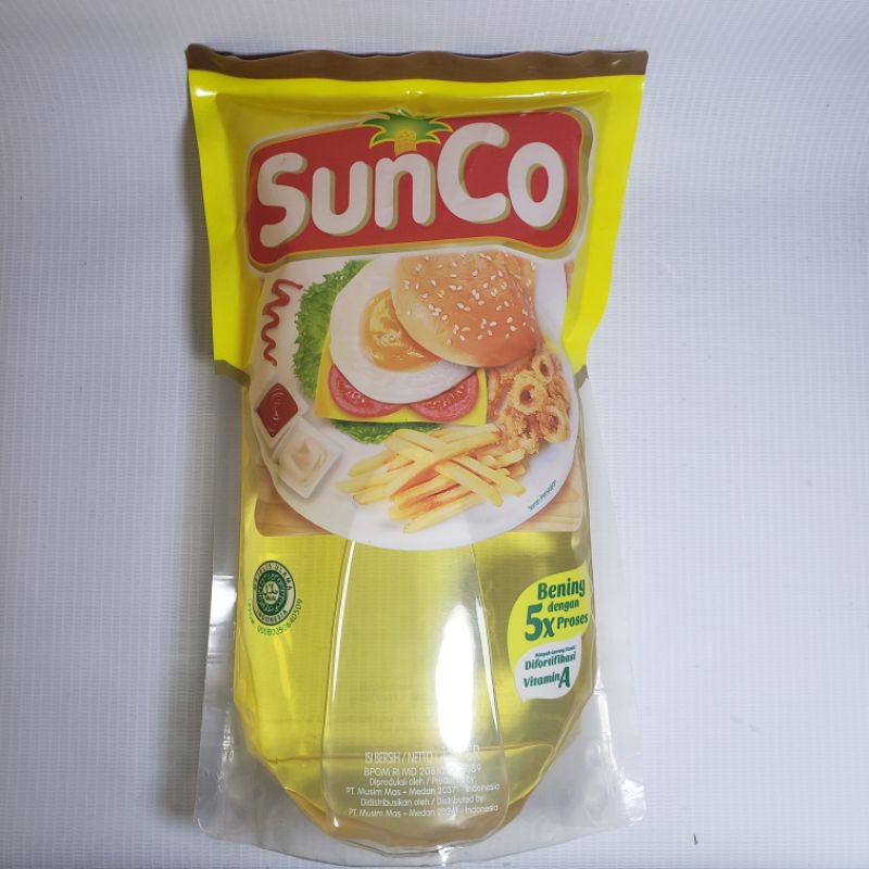 

Minyak Goreng SunCo bening 5 kali proses kemasan 1 ltr