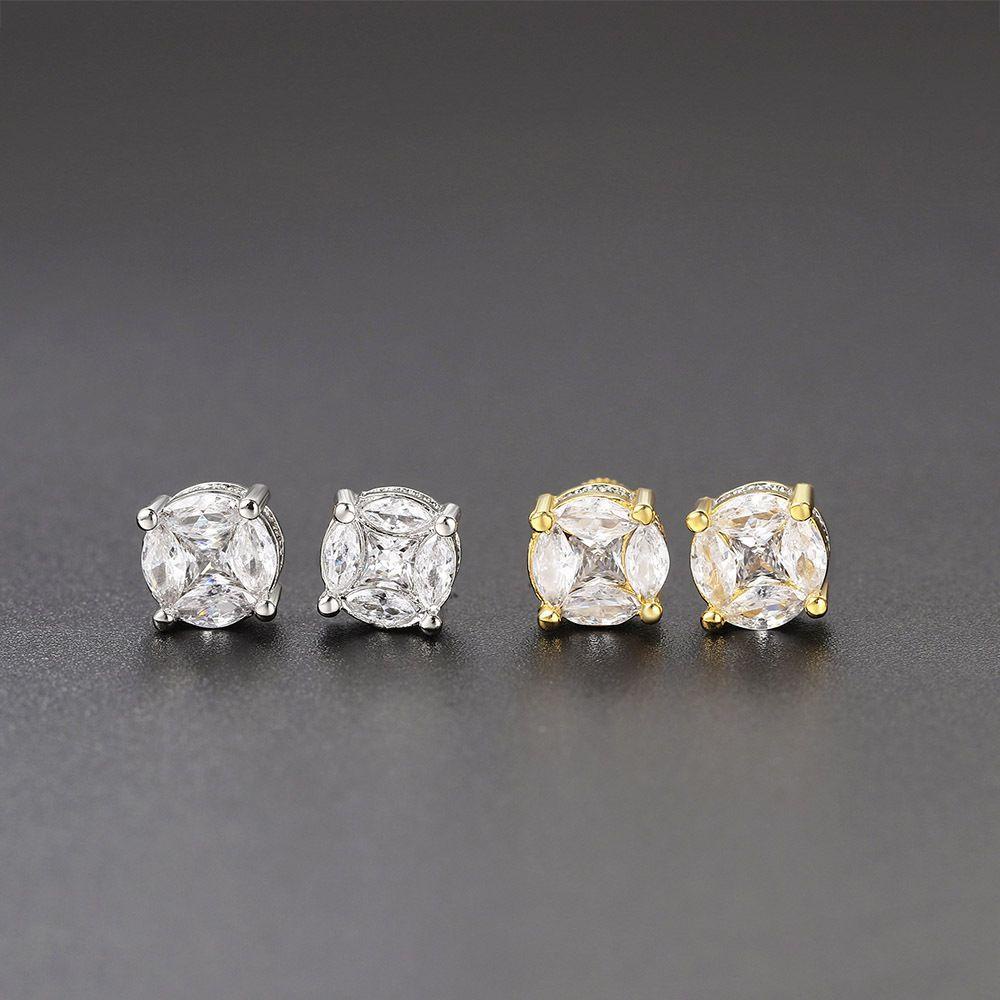 Lily Rock Hip-Hop Untuk Pria Perhiasan Hypoallergenic Pria &amp; Wanita Anting Cubic Zirconia