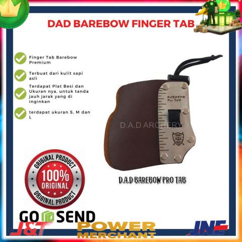 Dad Barebow Pro Tab / Finger Tab Kulit Asli / Pelindung Jari Panahan Terlaris