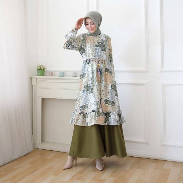 GREEN MODESSE TRENDY GO FIT TO XL BUSANA CANTIK ANGGUN