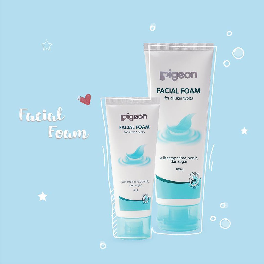 PIGEON Facial Foam  40 ml 100 ml/ Sabun Muka / Pembersih Wajah