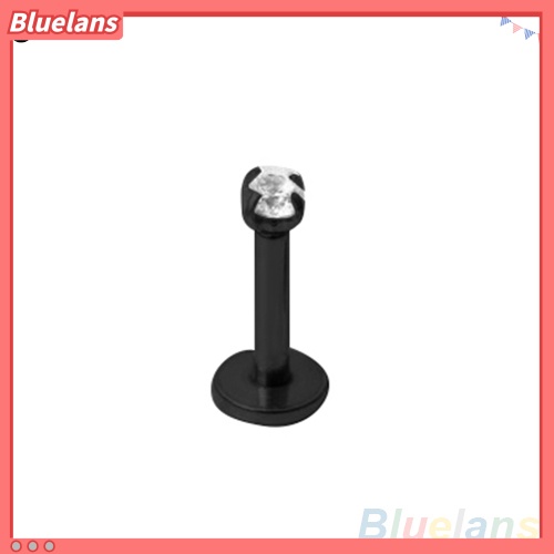 Bluelans 2Pcs Cubic Zirconia Tragus Lip Ring Monroe Ear Cartilage Earring Tongue Studs