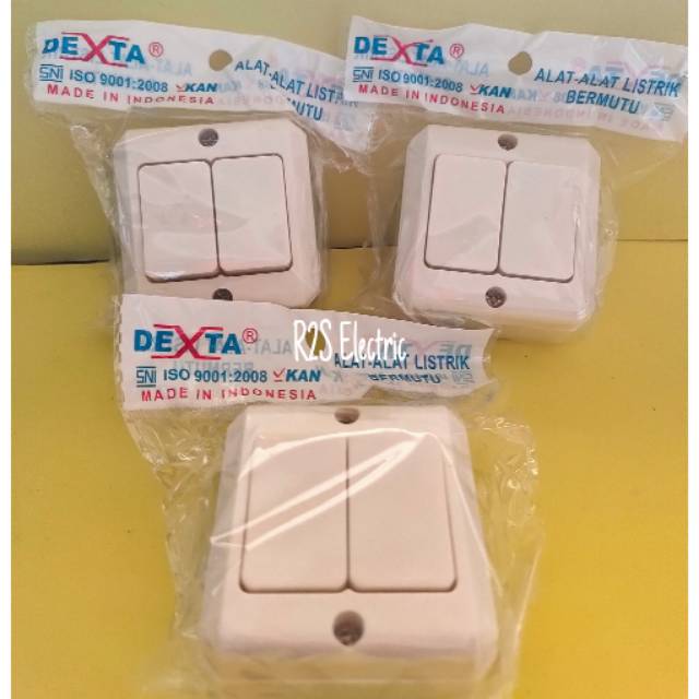 OB Saklar Seri Dexta - DX 912 Tempel Kayu/Tembok