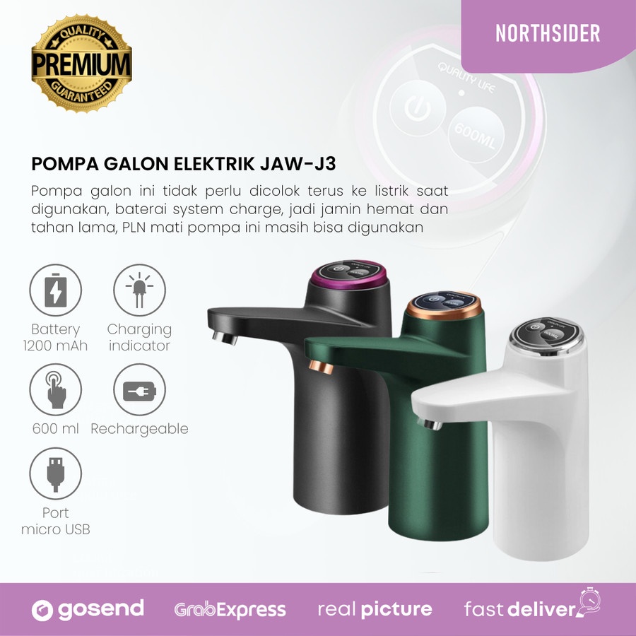 POMPA GALON ELEKTRIK RECHARGEABLE JAW-J3 | ELECTRIC WATER DISPENSER