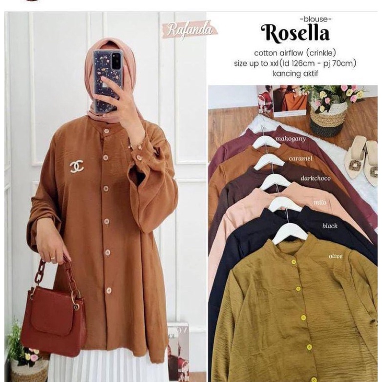 BLOUSE ROSELLA ORI BY RAFANDA HIJAB BTC SOLO