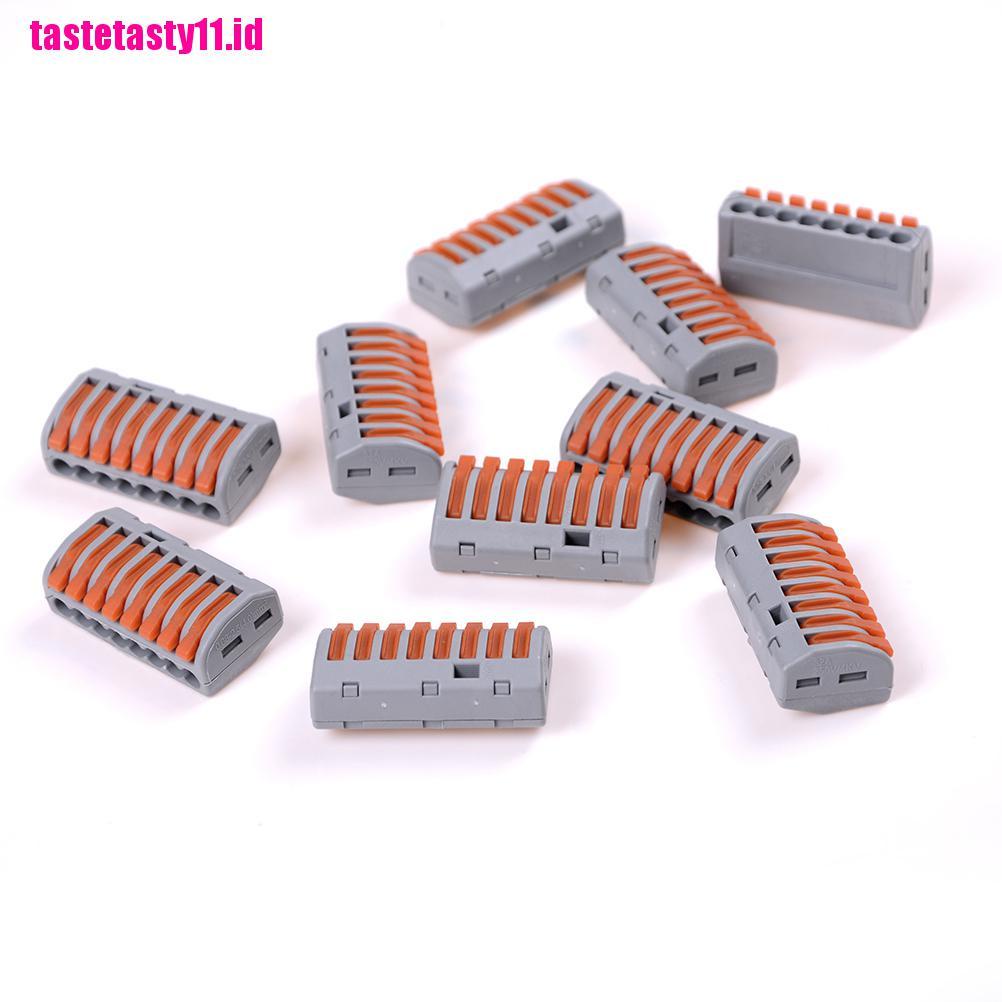 【TTID】10PCS 8 Pin Universal Compact Wire Wiring Connector Conductor Terminal Bl