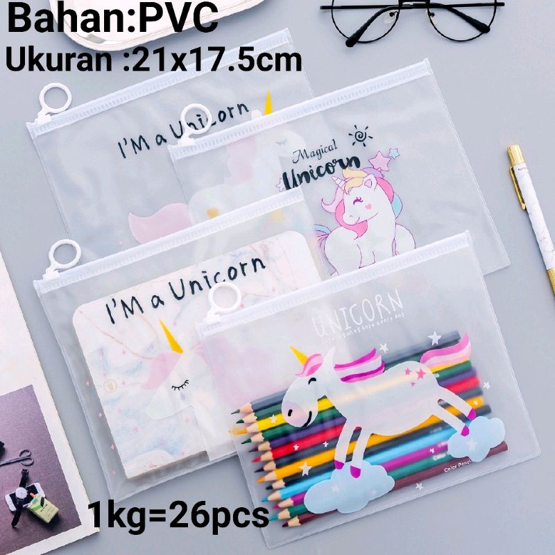 

Tempat Pensil Model Korea Motif Kartun Bahan Plastik Transparan