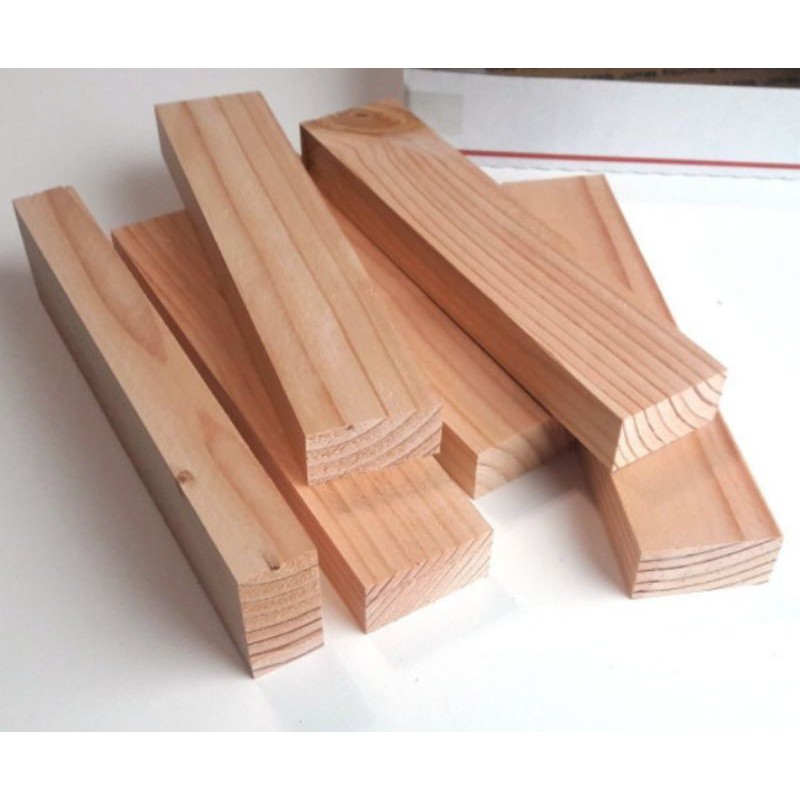 PAPAN MINI KAYU JATI BELANDA 25x4x1.5cm PINUS AMPLAS HALUS BAHAN KERAJINAN