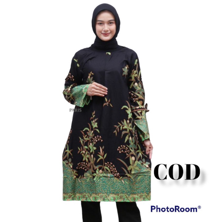 Baju Batik Wanita Modern / Tunik Batik Jumbo / Dress Batik Cewek / Atasan Tunik Batik Tunic