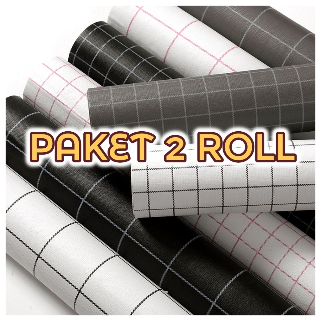 PAKET HEMAT 2 ROLL!!WALPAPER STIKER DINDING MOTIF KOTAK JEPANG