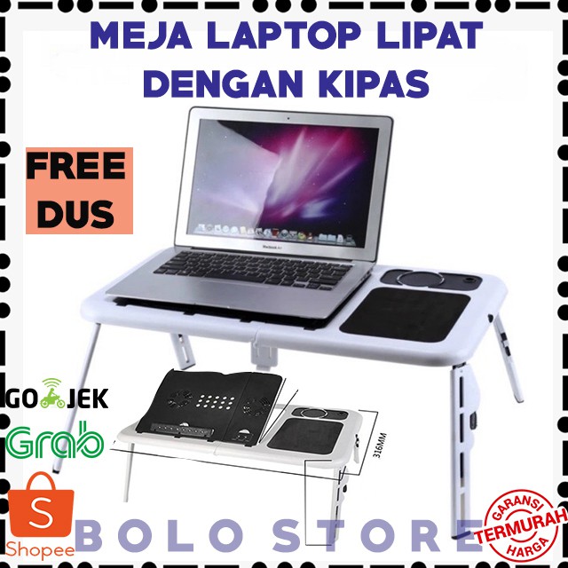  M2 MEJA  LAPTOP  LIPAT PORTABLE DENGAN KIPAS  PENDINGIN 