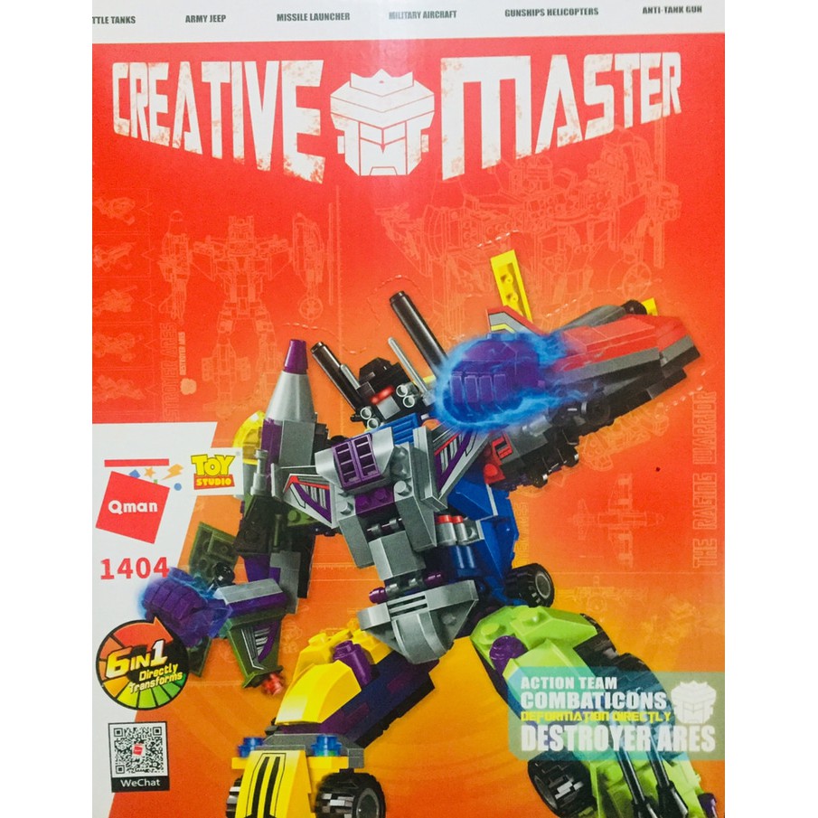 DSE38 Block Lego Merk Qman 6in1 Destroyer Ares