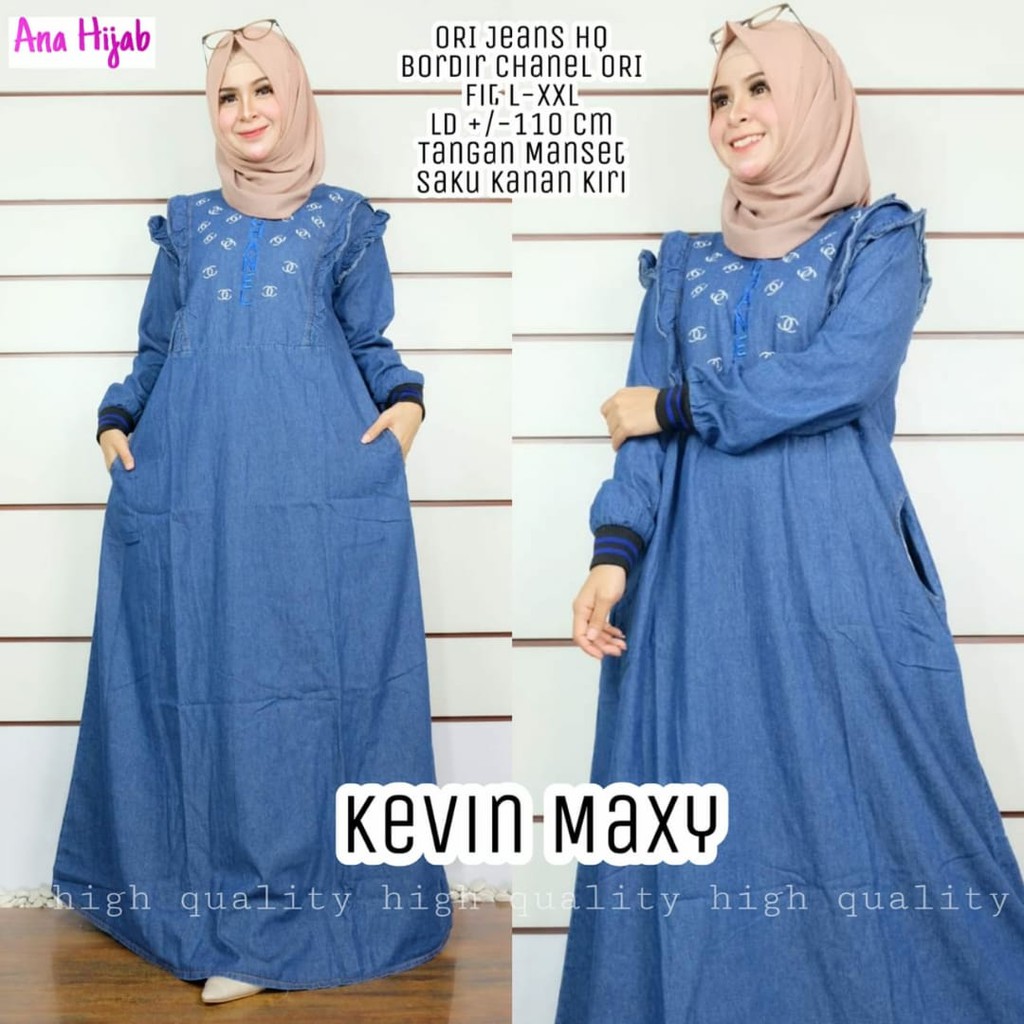 Kevin Maxi Dress By Ana Hijab| Suplier Hijab Solo| Grosir
