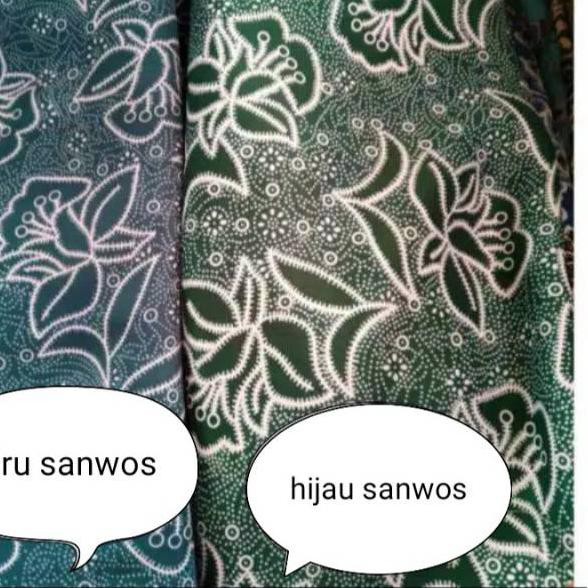 Batik PKK biru tosca dan hijau tosca (2 METER)