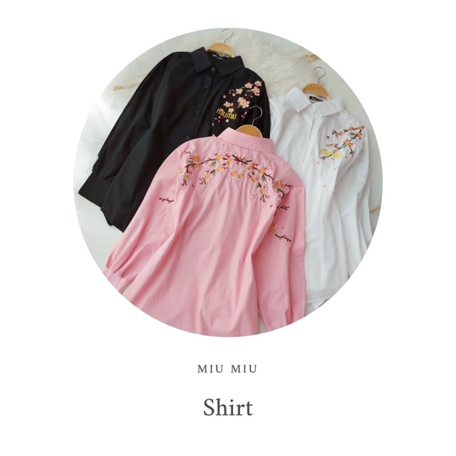 kemeja miu miu / kemeja rayon / kemeja outer wanita