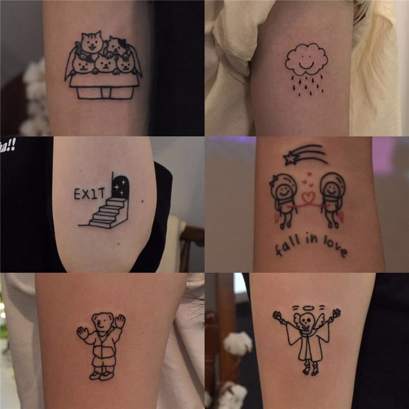 Tato Temporer Tulisan Bahasa Inggris Estetik | Temporary Tattoo | Tato Tidak Permanen