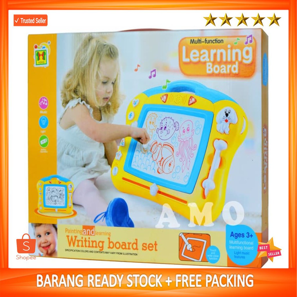

Murah PAINTING AND LEARNING WRITING BOARD YELLOW MAINAN PAPAN TULIS