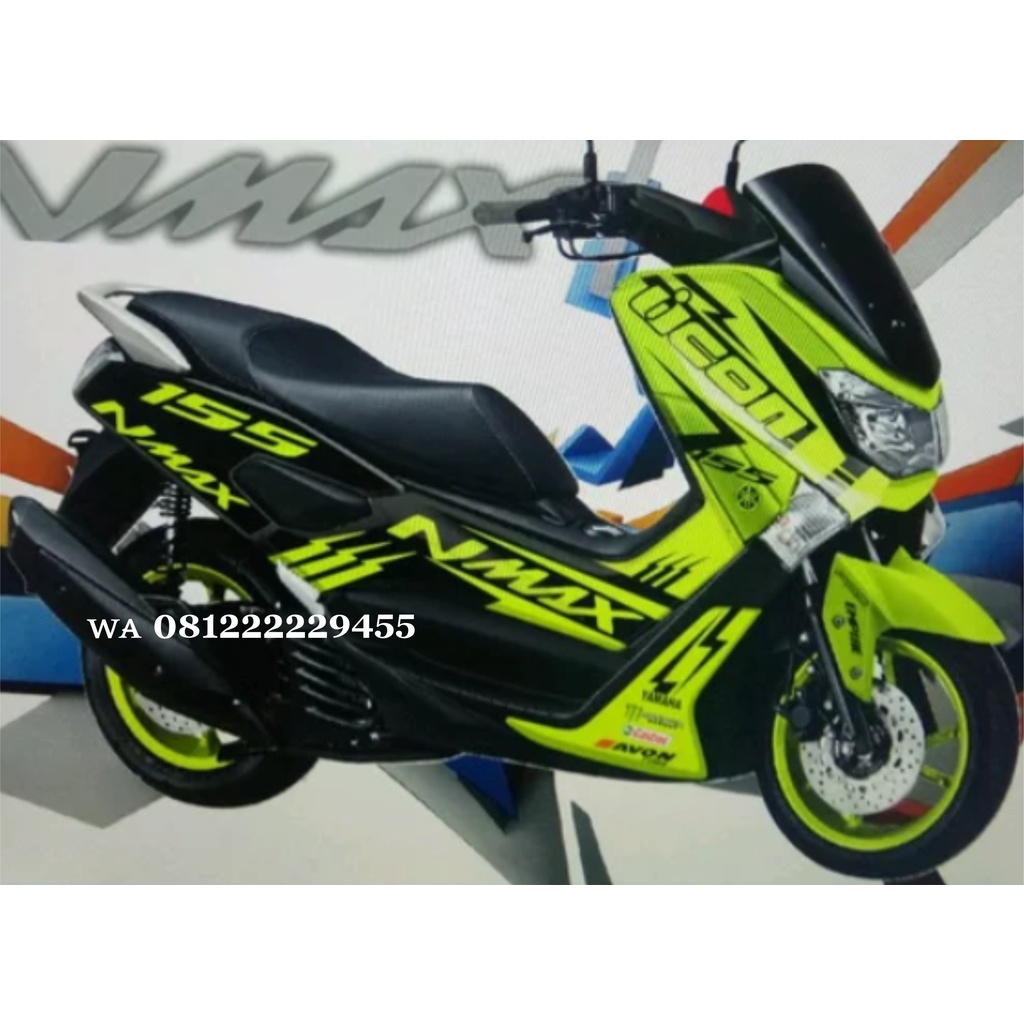 Decal sticker nmax old full body premium motif icon hijau stabilo