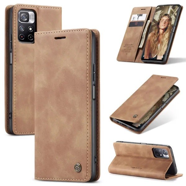 Redmi Note 11 Note 11 Pro Plus + 4G 5G Leather Flip Wallet Case Dompet Magnetic Standing Cover Caseme