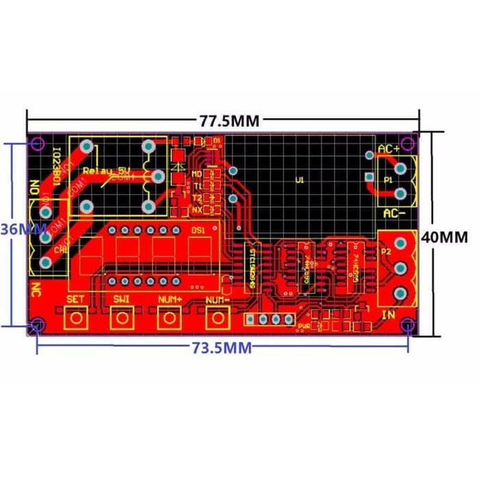 IO23B01 AC 220V Cycle Timer Digital PLC Relay Timer Switch Controller