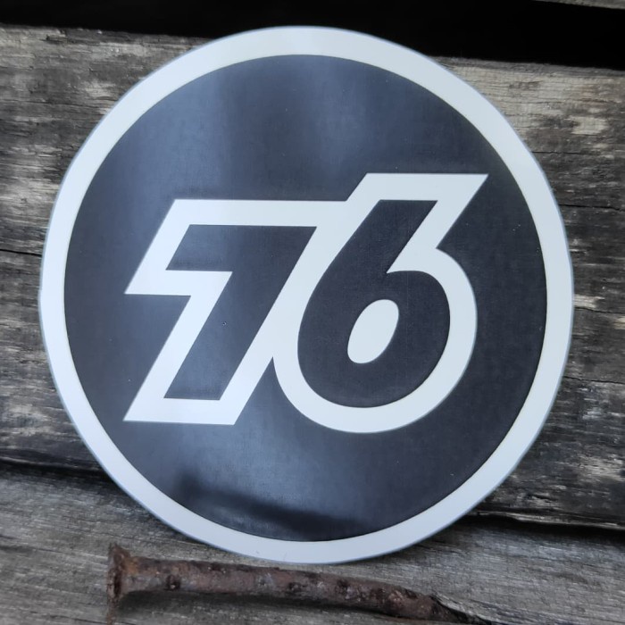 

76 Lubricants Oil Black & White Logo Sticker