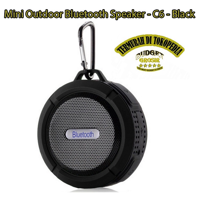 Speaker Bluetooth Mini Outdoor - C6 - Black - Hitam(T7Z2) Speaker Mini Portable SPEAKER JADUL RETRO 