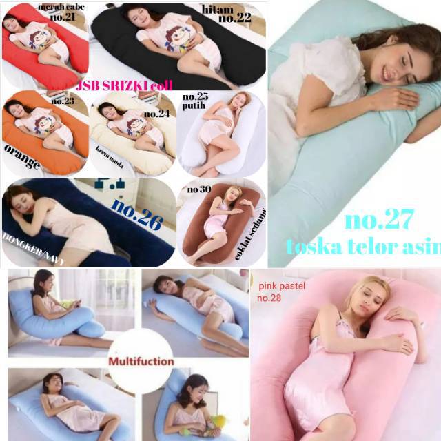 Bantal hamil dan menyusui doble sarung ,1 set + 1 sarung pengganti