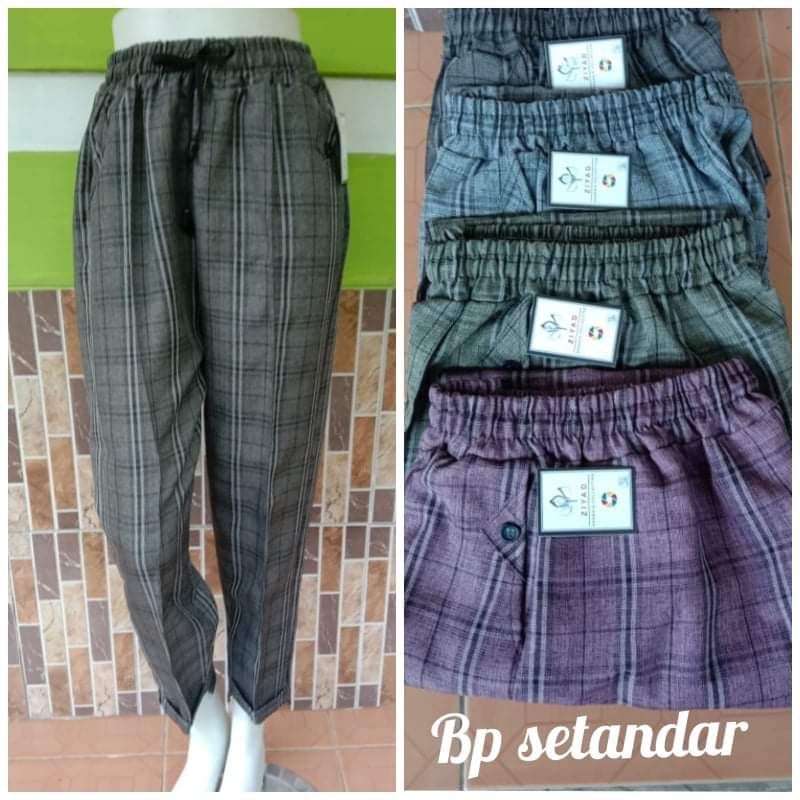 Celana baggypant wanita dewasa motif kotak/celana kotak/celana harian/celana santai/celana wanita