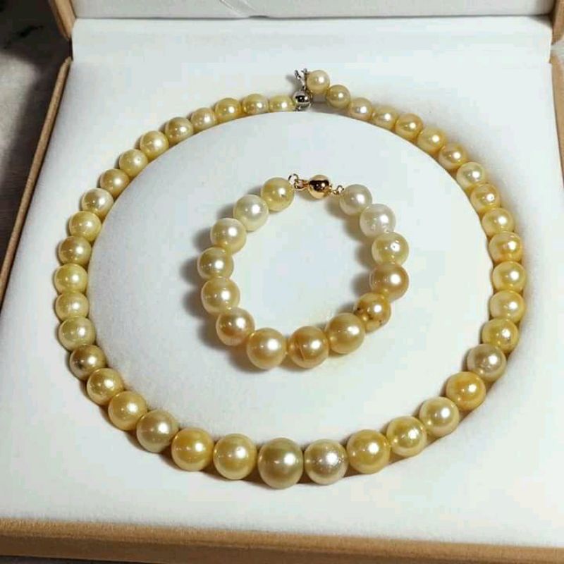 kalung mutiara air laut gelang mutiara air laut set mutiara