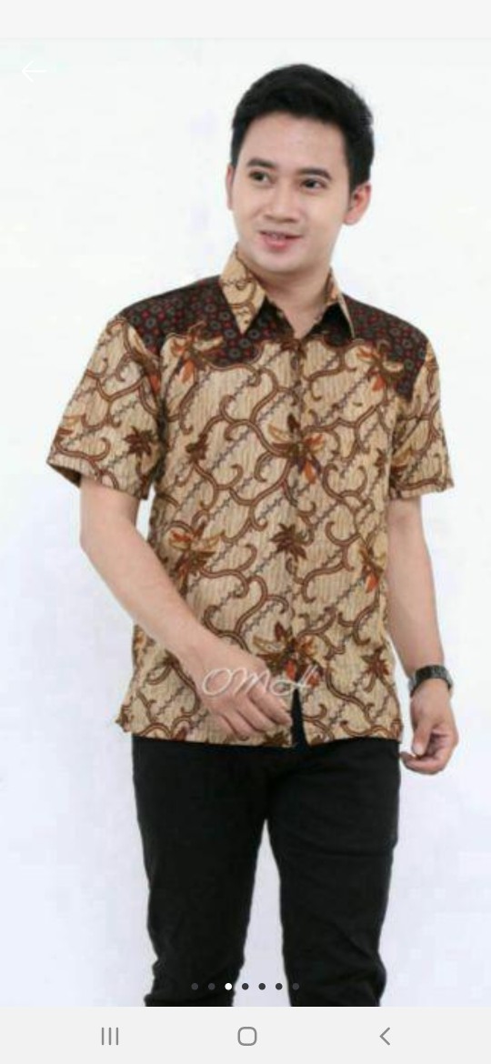 Bswart Batik Hrb026 Kenongo Hem Pendek Padi Pekalongan M L Xl Batik